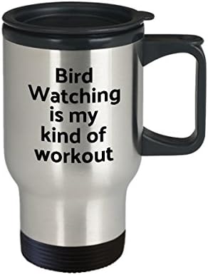 Пътна Чаша за Наблюдение на Птици - Забавно Саркастическая Термоизолированная Кафеена Чаша за часовника от Неръждаема Стомана, Подарък за Наблюдатели