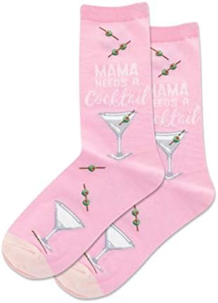 Чорапи Hotsox Women ' s Mama Needs A Cocktail Crew Socks 1 Чифт