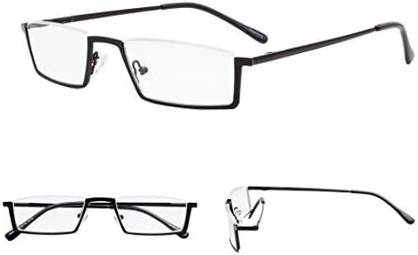 Очила за четене GUD 8 Двойки Леки Класически Правоъгълни Ридеров за Жени и Мъже +1.50