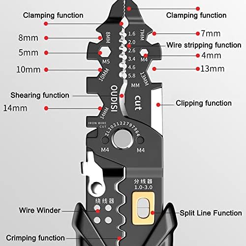 XIXIAN Многофункционални Клещи от Хромованадиевой Стомана За Електрозахранване, Споделящи Кабели, Обжимные, Зачистные, Режещи, Намоточные, Стягащи Инструменти за Об?