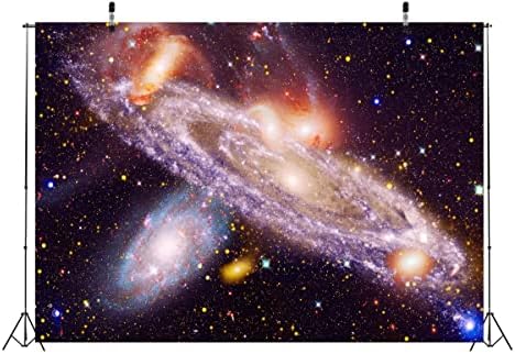 CORFOTO Плат 9x6 фута Galaxy Снимка Фон за Снимки Снимка на Мъглявината Млечния Път в Нощното Небе Пейзаж Плакат Страна