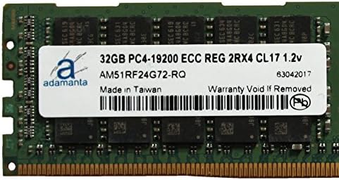Актуализация сървър памет Adamanta 32 GB (1x32 GB), Съвместим с HP Proliant ML110 Gen 9 DDR4 2400 Mhz PC4-19200 ECC Регистриран чип 2Rx4 CL17 1,2 В ДИНАМИЧНА RAM