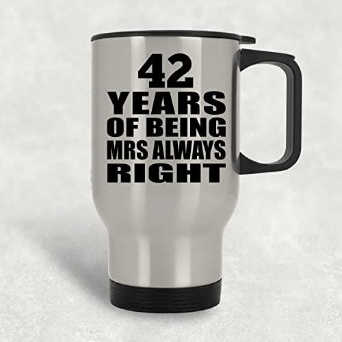 Дизайн в чест на 42-та Годишнина от 42 Години, г-жа Винаги е прав, Сребърен Пътна Чаша 14 грама, на Изолиран Чаша от