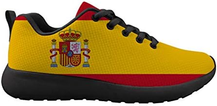 owaheson Флаг на Испания Мъжки Амортизационен Маратонки За Бягане, Спортни обувки за Тенис За Разходка Модни Маратонки