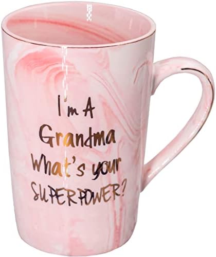 Бабушкина чаша Mugpie Подаръци от дъщеря си - Забавно кафеена чаша Аз съм баба, отколкото твоята суперспособность -Подаръци за рожден Ден, коледа, Коледни подаръци за Д