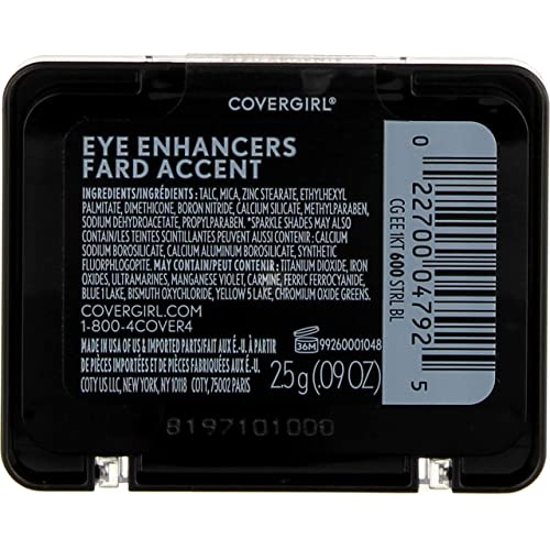Сенки за очи CoverGirl Eye Enhancers 1 комплект, Sterling Blue [600] 0,09 грама (опаковка от 9 броя)