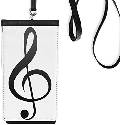 Черно Музикален Троен Ключ Бял Телефон Портфейла В Чантата Си Смартфон Подвесная Изкуствена Кожа Черен