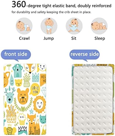 Кухненски Кърпи за бебешко креватче, Портативни мини-Чаршафи за легла от Ултра Мек материал -Чаршаф за матрак на детско