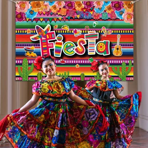 Украса за мексикански партита-Фон за Фиеста Синко Де Майо, на Фона на Фотобудки на Рожден Ден в стил Тако, Банер за украса