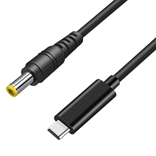 UY CHAN 5ft PD Тип C USB-C Штекерный вход за зарядно устройство кабел за постоянен ток 5,5X2,5 мм (3A 65 W) за Паяльника TS100, преносим лаптоп (18,5 В-20 В) (тип C - DC5525)