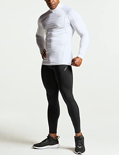TSLA 1 или 3 Опаковки Мъжки Компрессионных Блузи UPF 50+ с Имитация дълги Ръкави, Спортна Риза За тренировки, Защита От Обриви При Водни Видове спорт