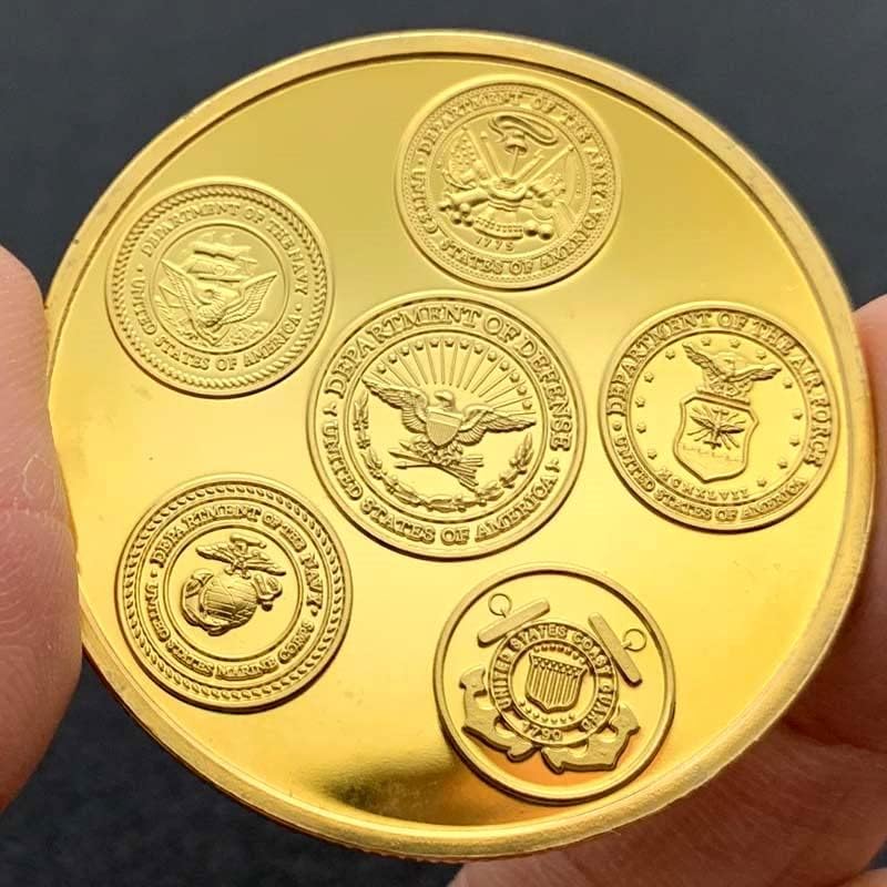 Пет Армии на САЩ Буря Позлатени Медальони с Колекционерска стойност на Монетата Игри Вълшебни Златни Монети Възпоменателни