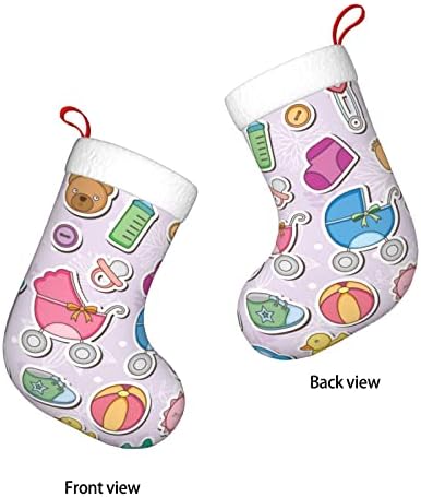 Коледни Чорапи Augenstern Сладък Мечка Забавно Изкуство Двустранни Манто Окачени Чорапи