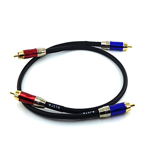 Аудио кабел WJSTN-020 RCA-RCA, Коаксиален цифров кабел стереозвука RCA мъж към мъж, Цифров стереоаудиокабель за субуфера,