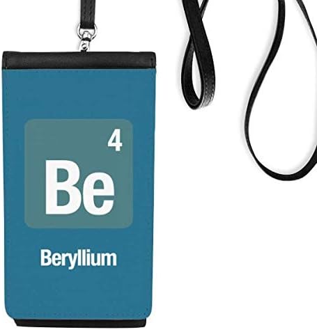 Be Beryllium Checal Element Химически Чантата си За Телефон, Портфейл, Висящ Калъф за Мобилен Телефон, Черен Джоба