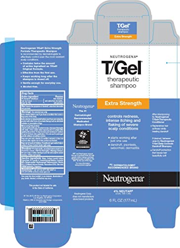 Neutrogena T Гел-Шампоан за повишена здравина От пърхот и Себорейного дерматит 6 унции 177 мл (1 опаковка)