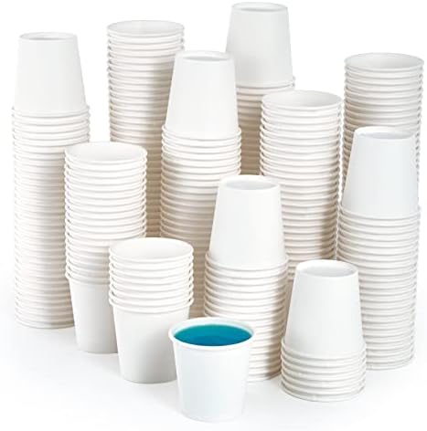 Чаши За баня JOLLY PARTY на 2 унции 360 Опаковки Малки картонени Чаши, Бели Чаши За Изплакване на устата, за Еднократна