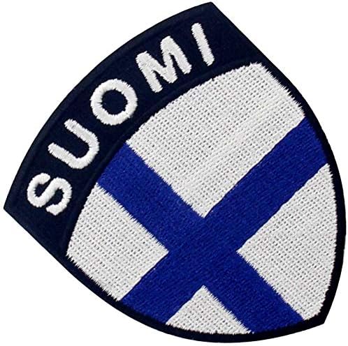 Нашивка на щита и знамето на Финландия EmbTao, Бродирана Апликация, Пришитая Желязо До Финскому националния Гербу