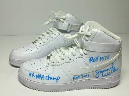 Джамаал Уилкс подписа маратонки Nike Air Force 1 High '07 NBA Champ/ROY/HOF PSA - Маратонки НБА с автограф