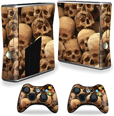 Кожата MightySkins е Съвместим с Microsoft Xbox 360 S Slim + 2 Скинами контролер, амбалажна Стикер, Кожи с черепа, Купчина