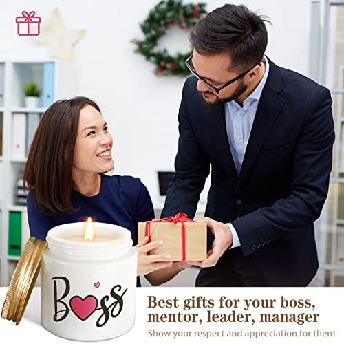 Aromaflare Boss Подаръци за Жени, Мъже Комплект Ароматни Свещи Релаксираща Идея за Подарък за Ароматерапия от служител Колеги Уникална Благодарност Подаръци за Рожден Де