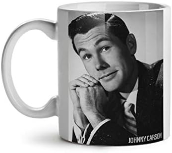 Керамична чаша Johnny Carson USA, Известният чаша - Голяма, удобна дръжка, двустранен принт, идеално място за любителите на кафе и чай производство на Wellcoda