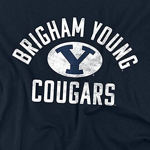 Официалната Младежка Тениска Унисекс с логото на Университета Бригъм Йънг BYU Cougars