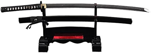 Нож ръчна изработка - Напълно Функционален Самурайски меч Катана, Въглеродна Стомана 1045, ръчно Коване, Втвърдени при нагряване, С пълна Миризма, Остра, Черна Сабя