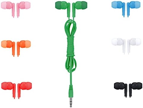 QIDAIZUOEN 21 Опаковане на насипни слушалки Готини слушалки за студенти Съраунд комплект за практикуване на Ушни втулки Кабел за Еднократна употреба Трайни цветни слуш?