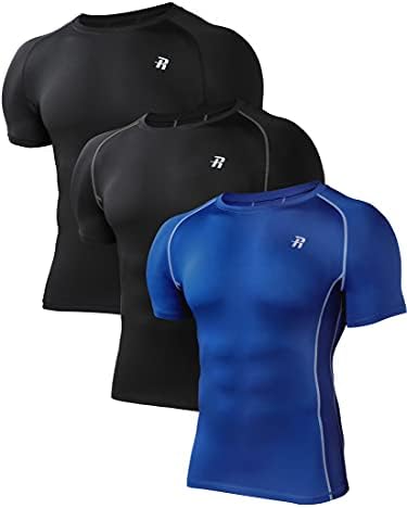 Мъжки тениски Runhit, Компресия Ризи с къс ръкав, Мъжки Спортни ризи
