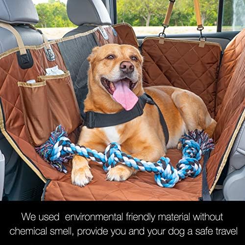 Калъфи за автомобилни седалки iBuddy за Кучета, Водоустойчив Калъф за задна седалка за кучета с Мрежесто прозореца, Авто