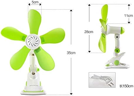 Скоба за вентилатор с няколко сценарии за прилагане LXB, Тенис на Безшумен мини-вентилатор за настолни компютри Студентски дом, хотел, офис и писмено плот-Зелен