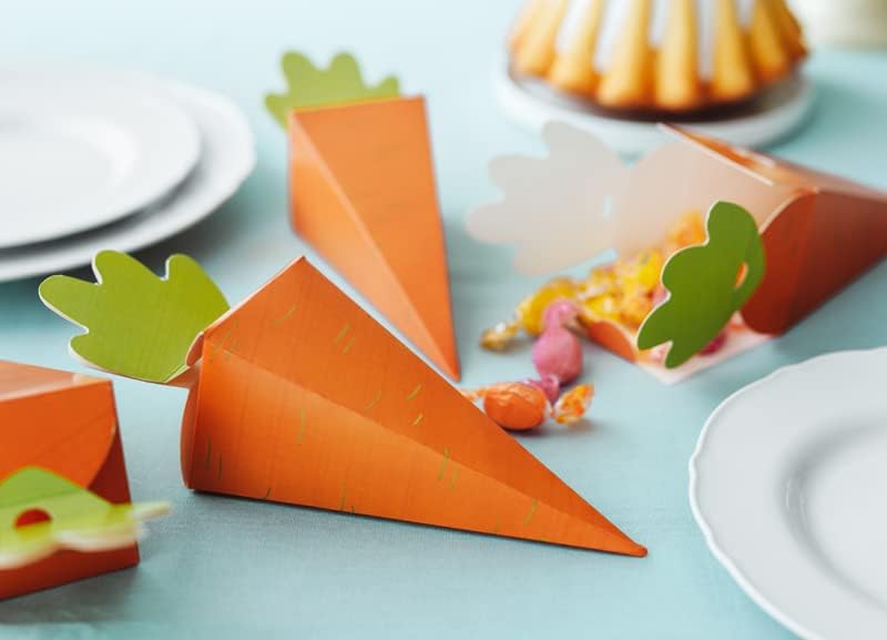 6 Кутии за Предложения под формата на Моркови, Подаръчни Кутии За Великден партита, Кутии за Сладки Рожден Ден на Заека
