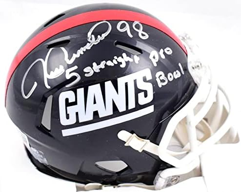Джеси Армстед Подписа мини-каска Джайънтс 81-99 Speed с 5 Pro Bowl-BeckettW с Голографией - Мини-каски NFL с автограф