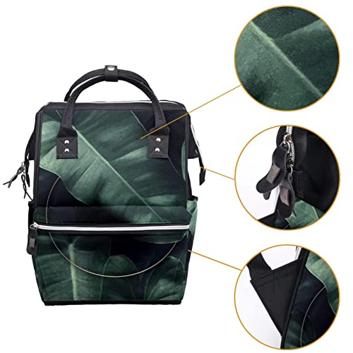 Тропически Листа Зелена Чанта-Тоут за Памперси Раница за Мумии Голямата Голям Чанта за Памперси Пътна Чанта за Грижа