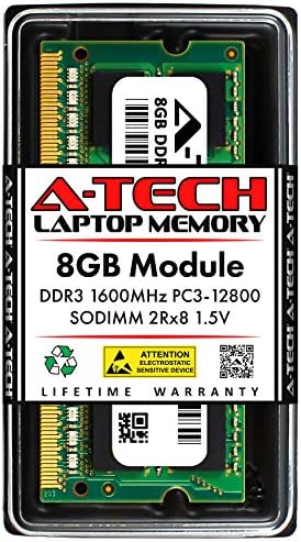 A-Tech 8 GB оперативна памет за HP 15 Series 15-Ba079dx - DDR3 1600 Mhz PC3-12800 Без ECC SO-DIMM 2Rx8 1,5 - Един лаптоп и записная книжка