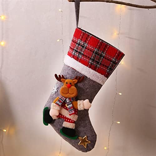 Aetygh 4 Опаковане на Коледни Чорапи, Персонални Коледни Чорапи за Домашна Празнични партита, Коледни Украси