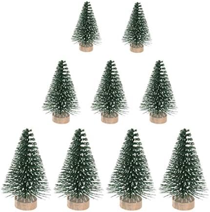 Преносими Миниатюрни коледни Елхи 10шт 5 см Мини Коледно Дърво Настолна Коледна Настолен Модел на коледно дърво Мини