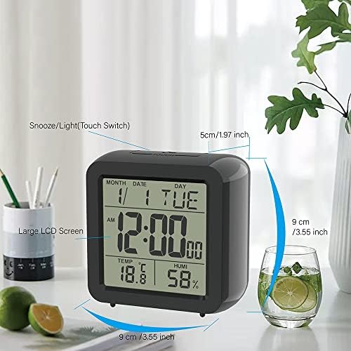 WYKDD Цифров Термометър за стая Електронен Влагомер за Стая Уред За показване на Влажност Настолен Будилник