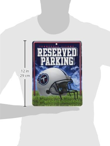 Декор метална Паркинг знак NFL, Тенеси Тайтънс с размери 8 на 11 инча