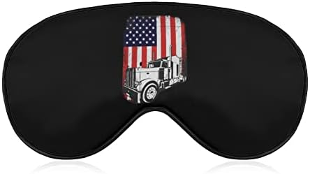 Маска за Очи Шофьора на камион с Флага на сащ и Регулируема Каишка за Мъже и Жени за Нощен Сън и за Пътуване