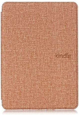 Yhuisen Текстура тъкан Изкуствена Кожа Smart-калъф за PC делото Твърд калъф за Kindle Youth Edition/Kindle 658 6 инча (Модел: J9G29R) (Цвят: сив)