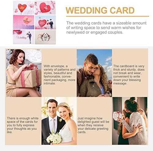 Сватбени Картички Abaodam 2 Комплекта на вашия сватбен Ден с Конвертами, Покани, Картички Омъжи се за мен, Сватба Поздравителни