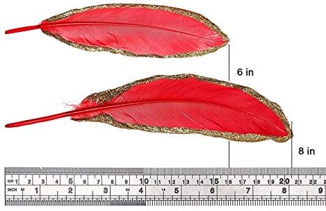 Zamihalaa Новост 10-20 бр./лот, красиво Обмакнутые Златни/Сребърни крака перья15-20 см, пера Направи си сам за Diy, Бижута,