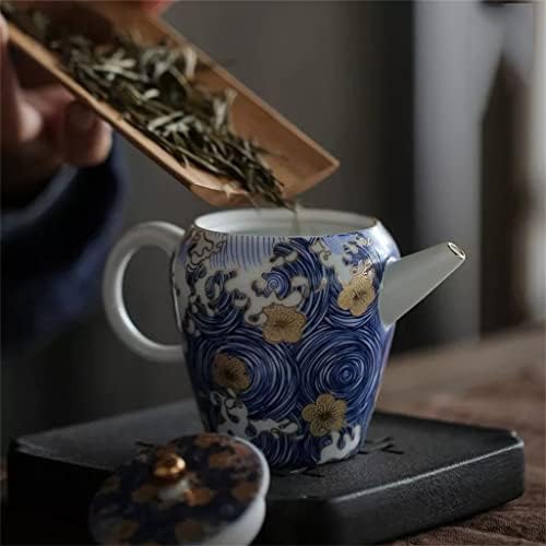 Дебели цветни стъкла порцеланов чайник с обем 150 мл, чай с ръчно рисувани, английски следобеден чай, гърненце (Цвят: A, размер: 150 мл)