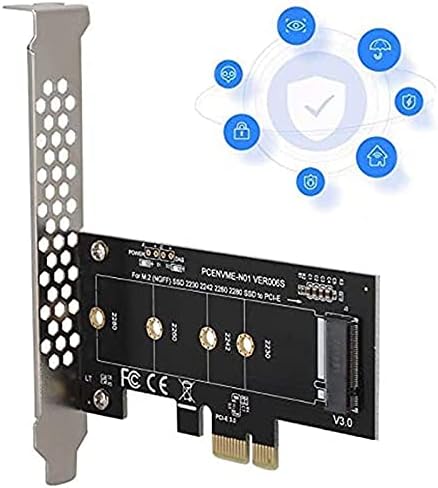 shyness 2 Бр M. 2 SSD M-Key Адаптер за карти NVME PCIe 3.0 X1 с ниска и пълна поддръжка на M. 2 PCIe 2230, 2242, 2260,