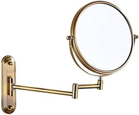 Огледало за грим Огледало за красота с Многократным увеличение, Двустранно Стенно Огледало За Баня, завъртащо се на 360 °, Выдвижное Козметично огледало 8 инча, Никел