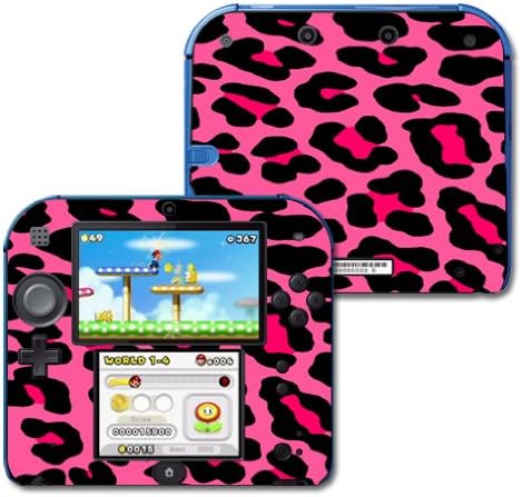 Корица MightySkins, съвместими с Nintendo 2DS - Розов Леопард | Защитно, здрава и уникална Vinyl стикер | Лесно се нанася,