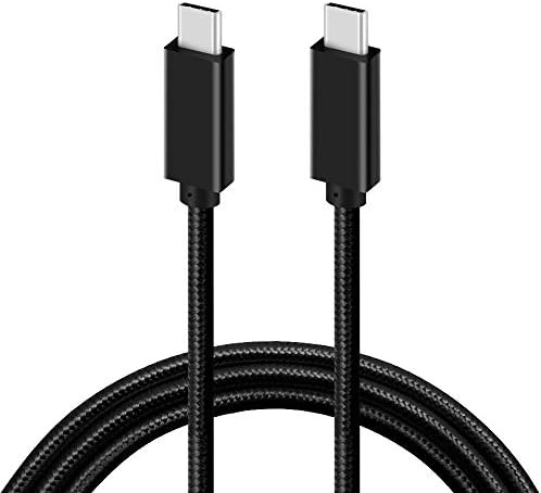 Кабел BoxWave е Съвместим с LG Ultra PC 13 (13U70P) (кабел от BoxWave) - Кабел DirectSync PD (3 фута) - USB-C-USB-C (100 W), кабел за зареждане и синхронизация с оплеткой Type C дължина 3 метра - черно jet black