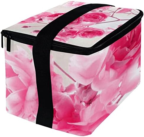 Чанта за Обяд GUEROTKR за Мъже, Изолиран Обяд-Бокс, Кутия за Обяд, за Възрастни, цветен модел във формата на розова роза